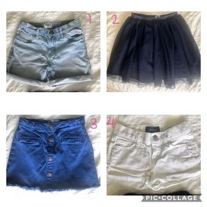 Girls Summer shorts and skirts bundle (size 6/7)